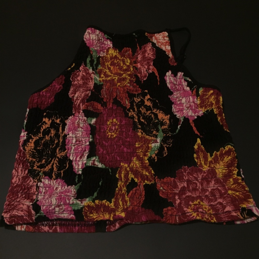 Halter Neck Floral Crop Top